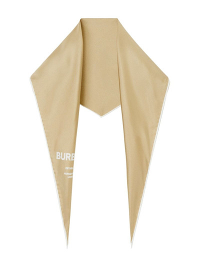 Burberry horseferry-print silk scarf outlook