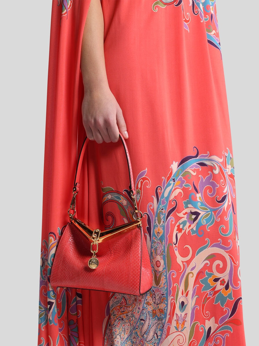 SMALL VELA BAG IN FINE ELAPHE SNAKESKIN - 2