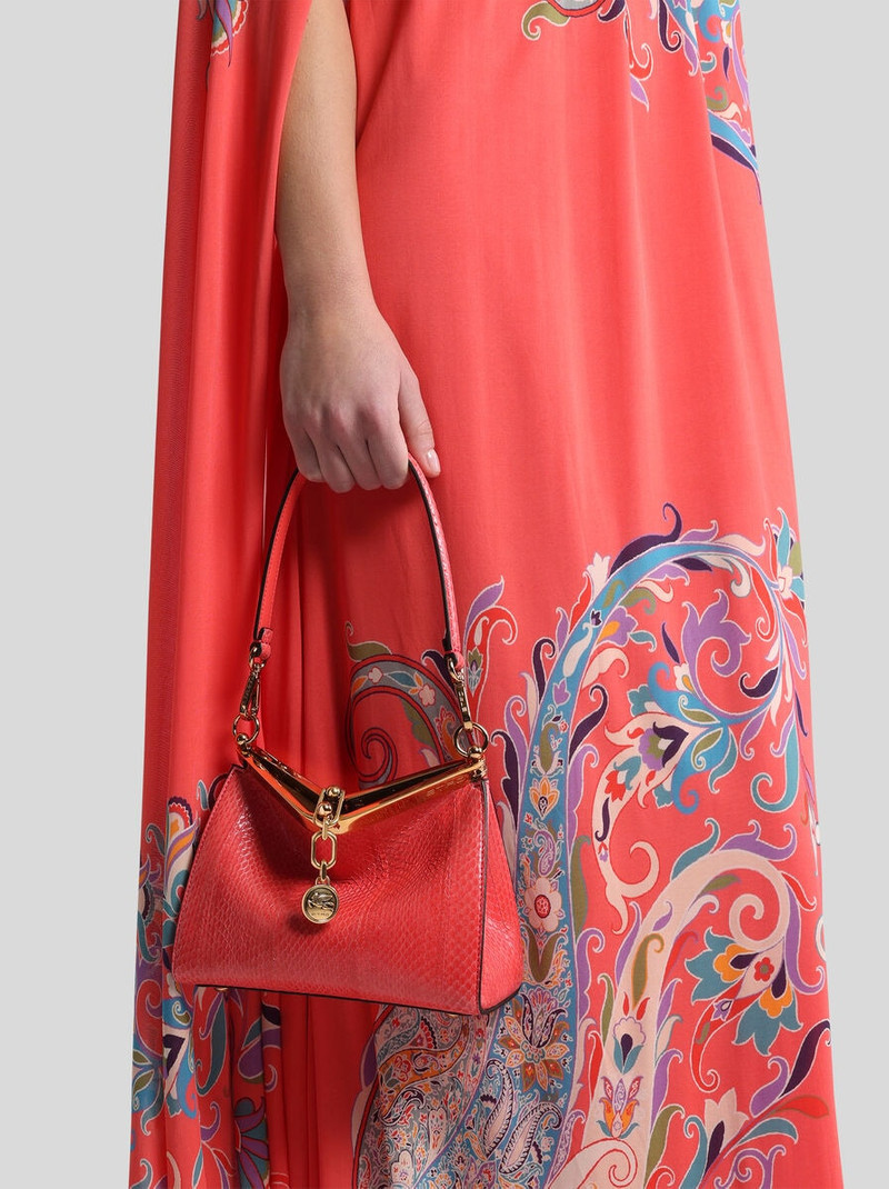 Etro SMALL VELA BAG IN FINE ELAPHE SNAKESKIN outlook
