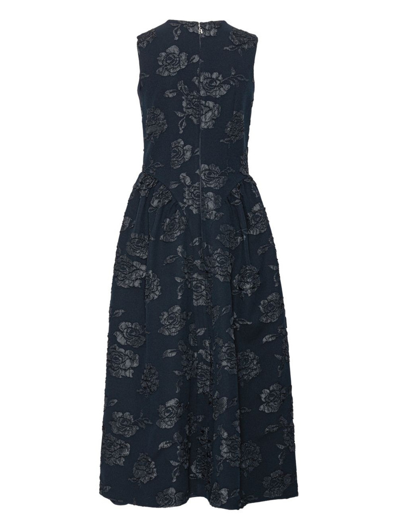 ROTATE Floral-jacquard midi dress outlook
