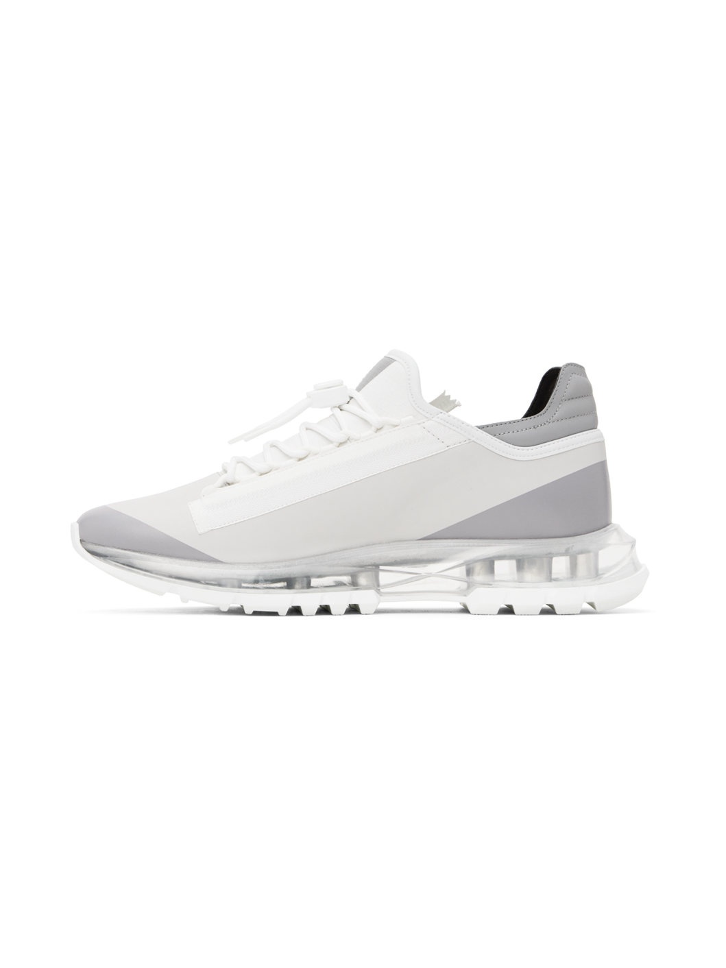 Gray & White Spectre Zip Faux-Leather Sneakers - 3