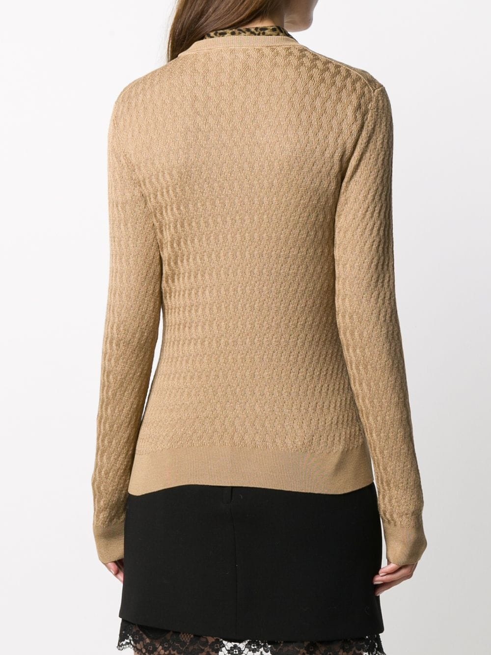 cable knit silk jumper - 4