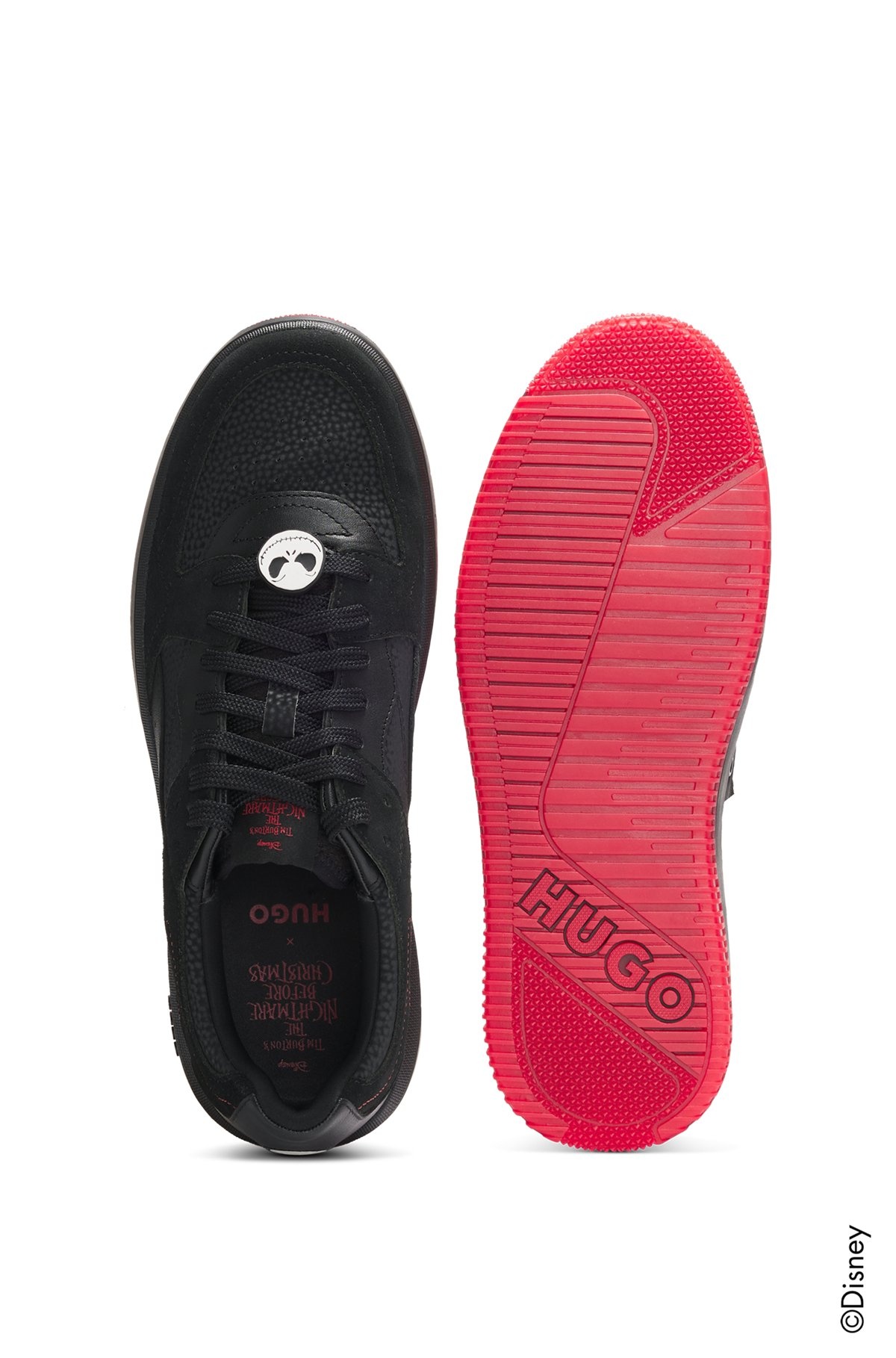 HUGO X DISNEY'S THE NIGHTMARE BEFORE CHRISTMAS LEATHER TRAINERS - 4