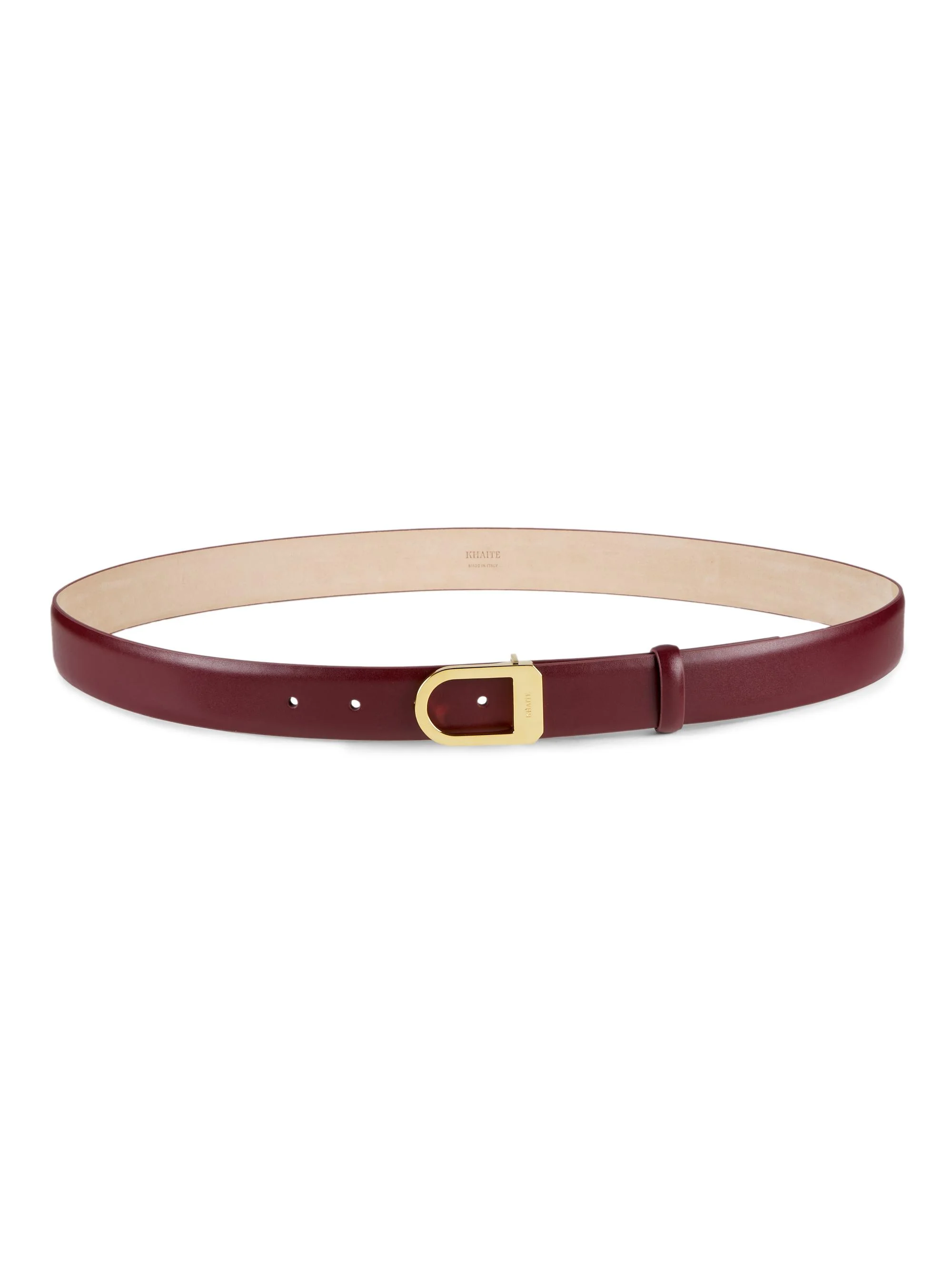 Women's Saddle Leather Belt - Oxblood - 1