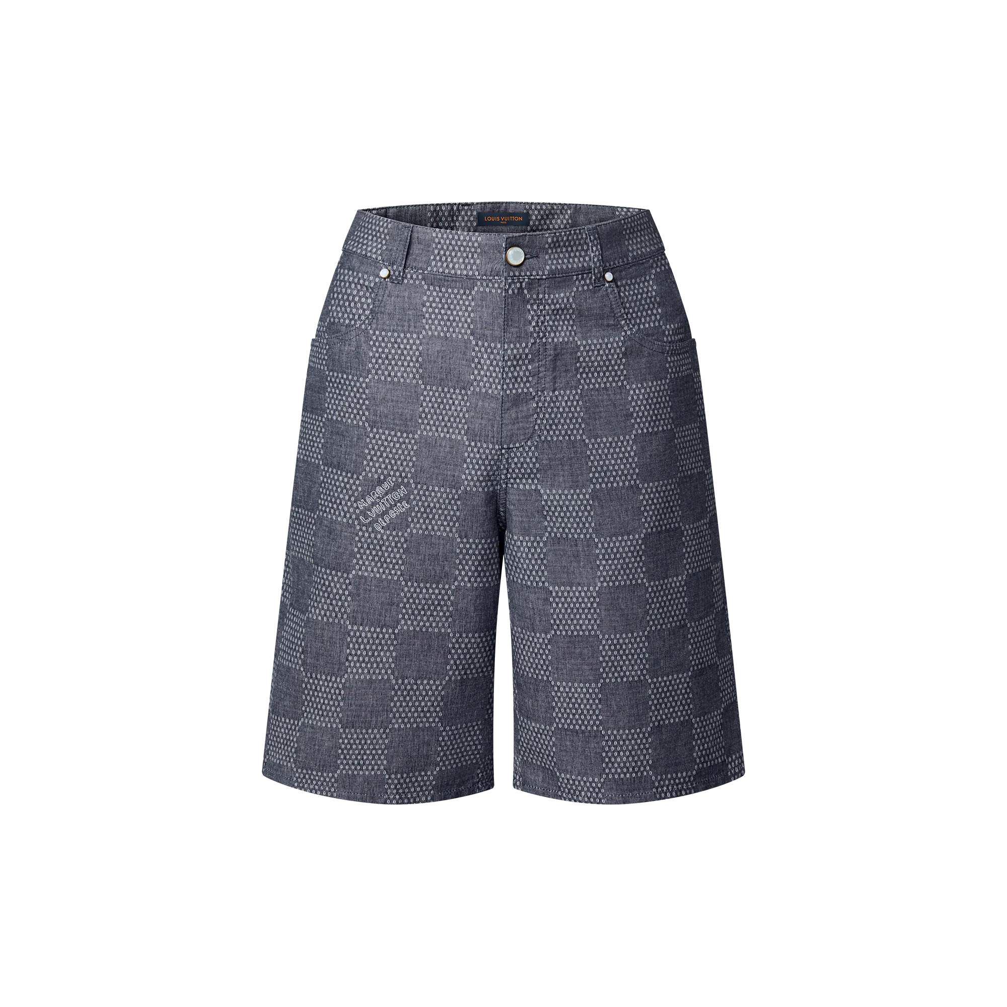 Damier Denim Chambray Shorts - 1