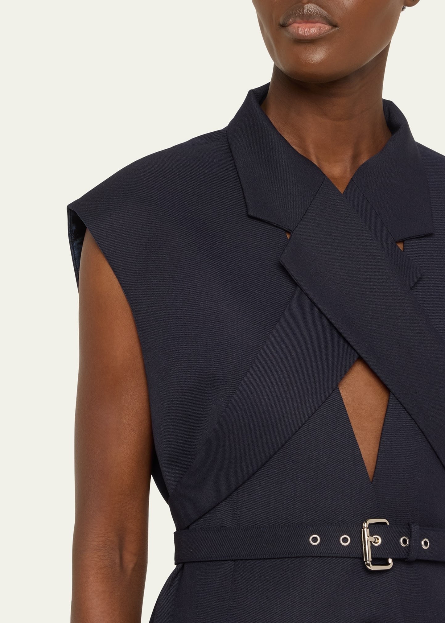 Belted Crisscross Jacket Vest - 5