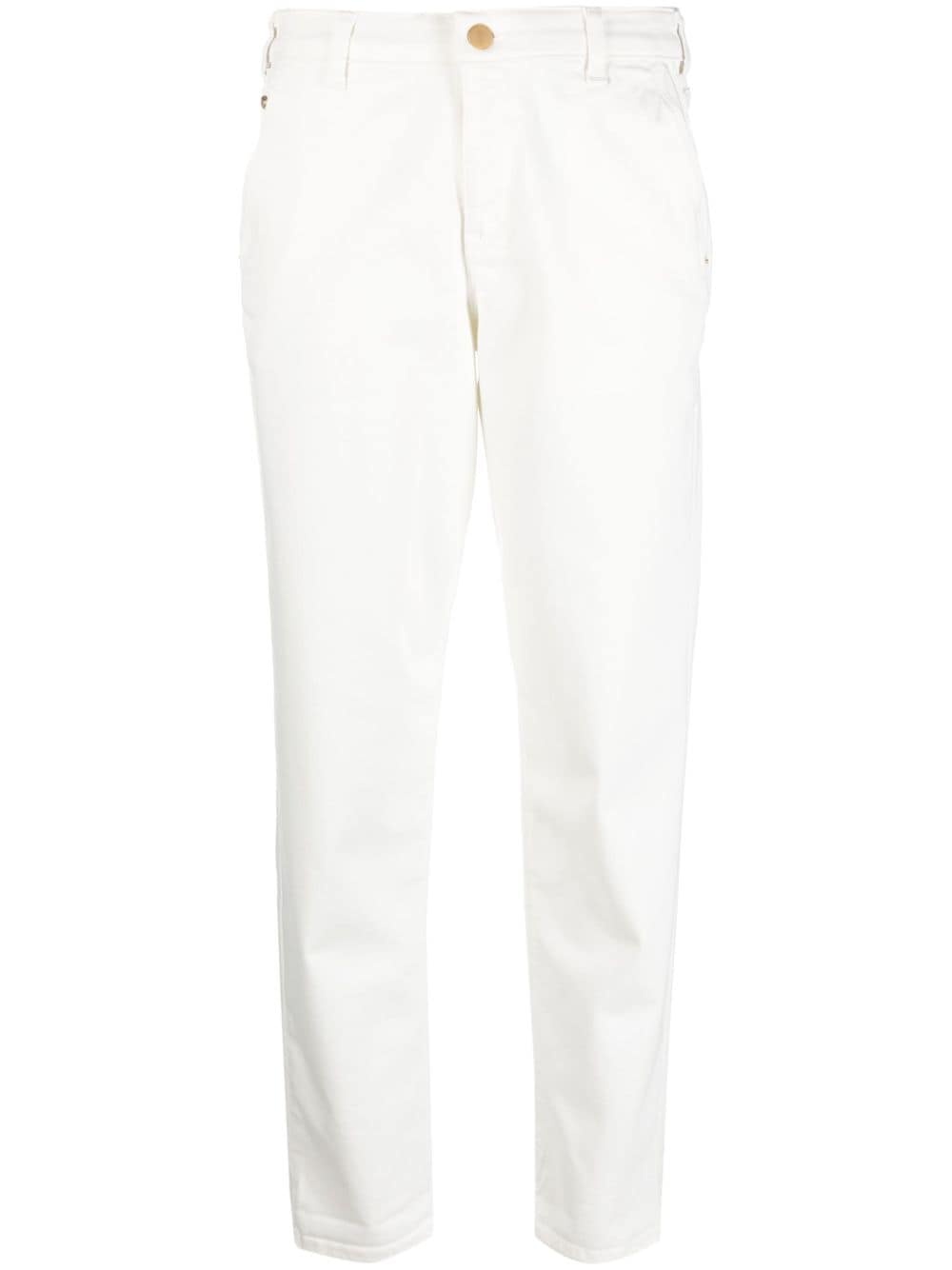 mid-rise straight-leg trousers - 1