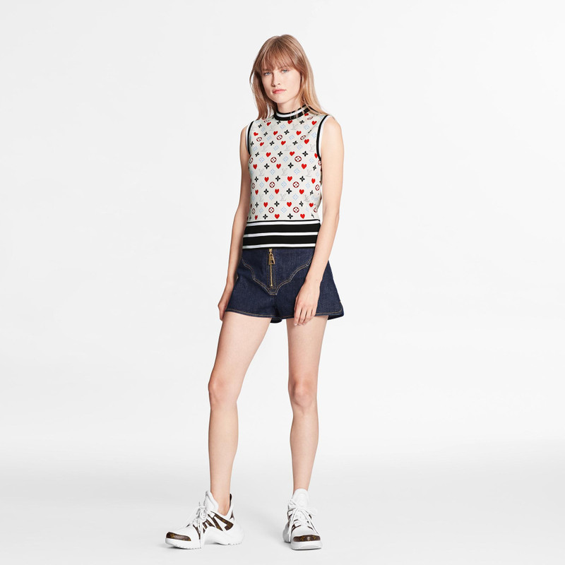 Louis Vuitton Game On Contrast Stripe Sleeveless Pullover  outlook