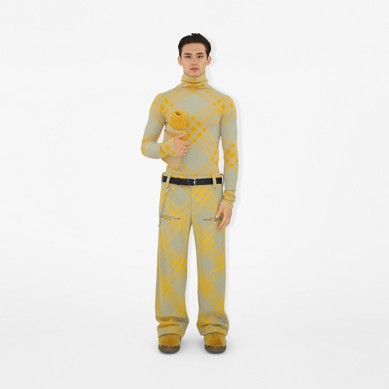 Burberry Check Wool Trousers outlook