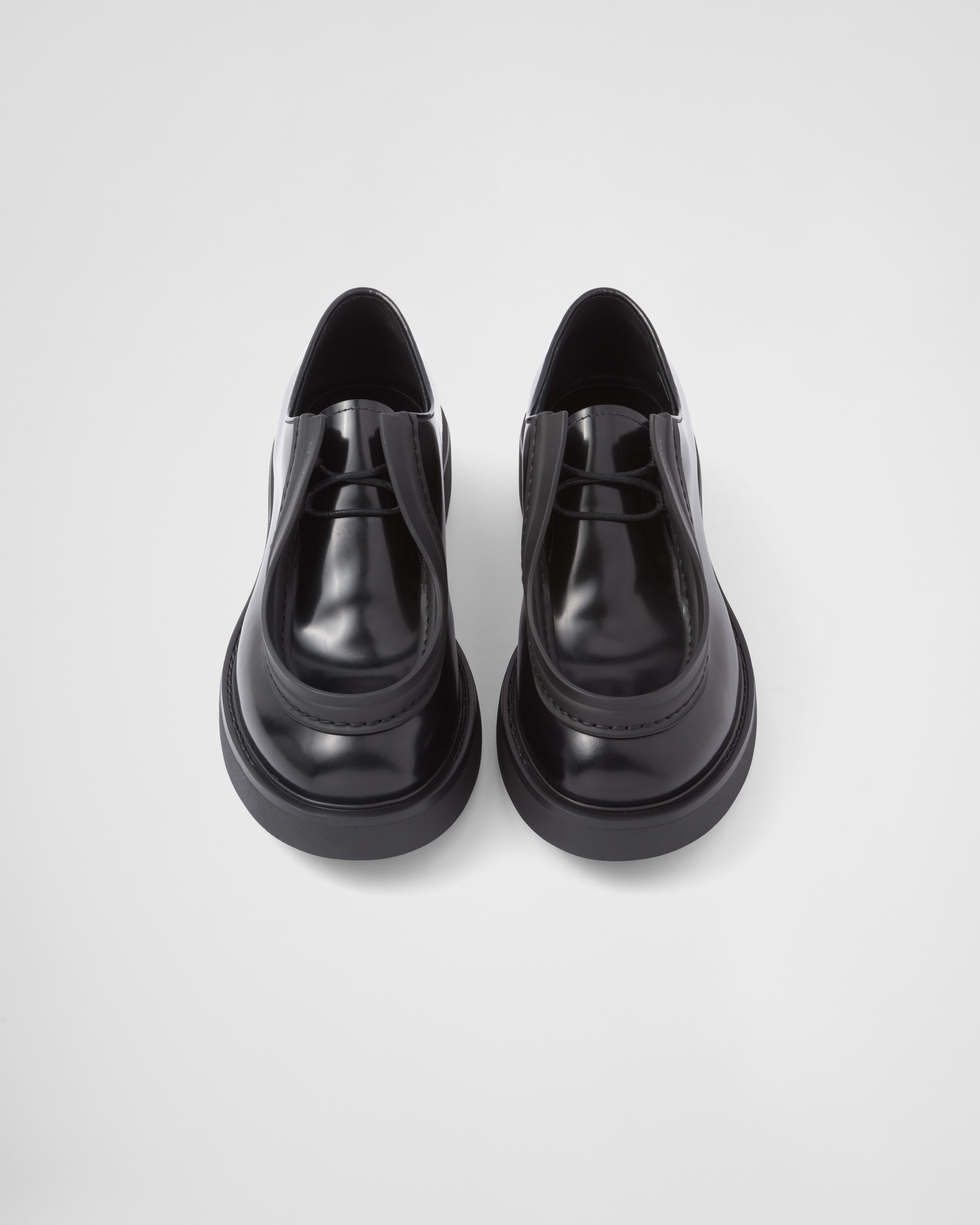 Diapason opaque brushed leather lace-up shoes - 4