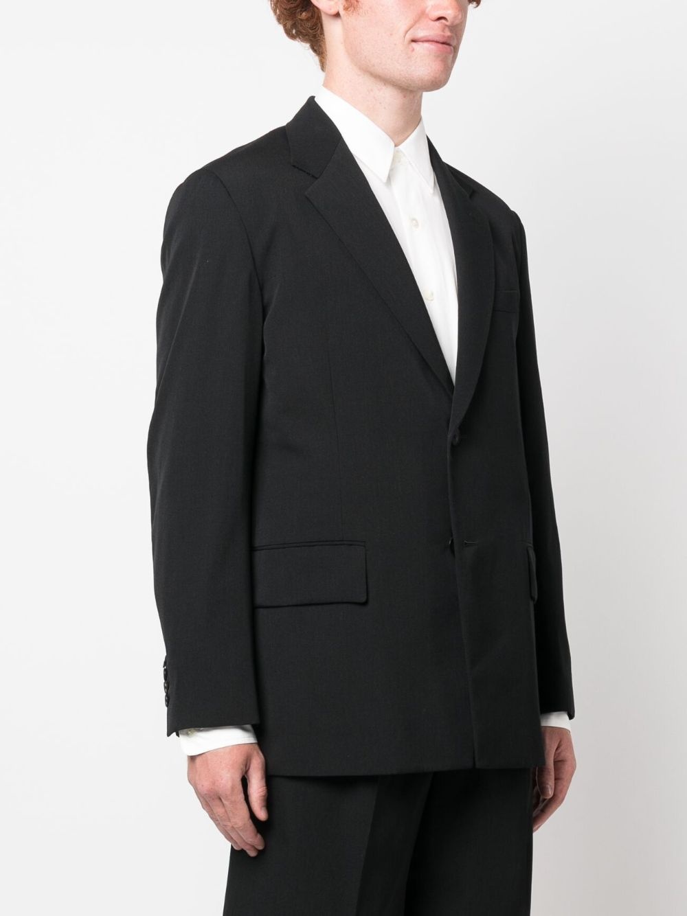 single-breasted wool blazer - 3