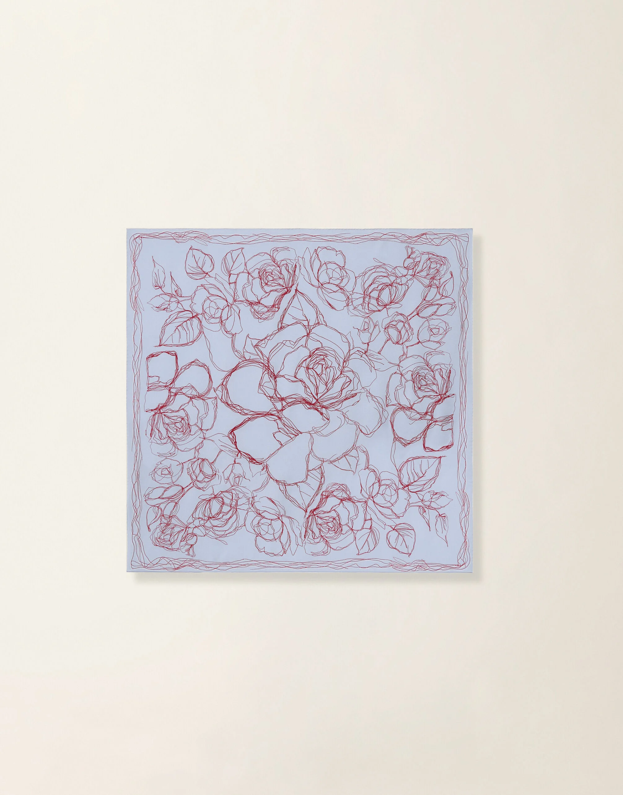 Silk twill foulard, light blue - 1