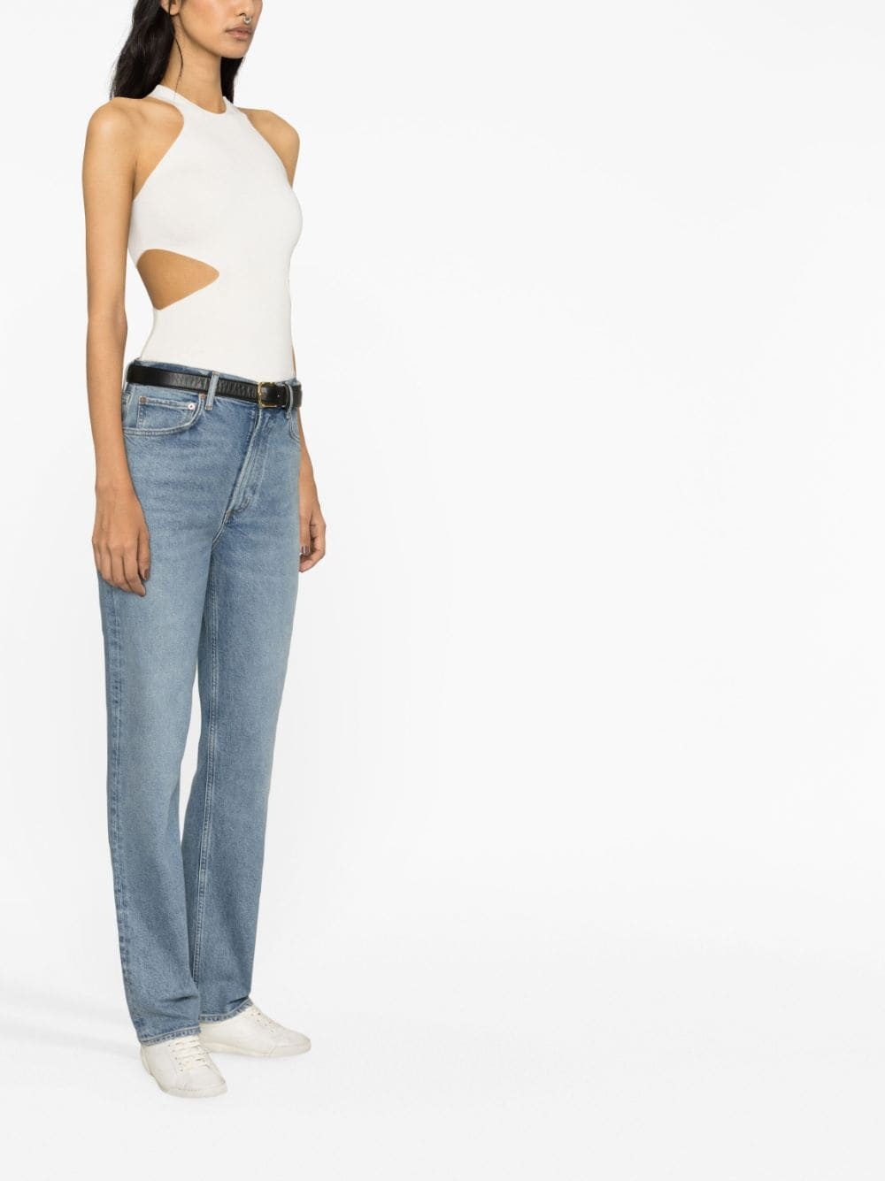 high-rise straight-leg jeans - 4