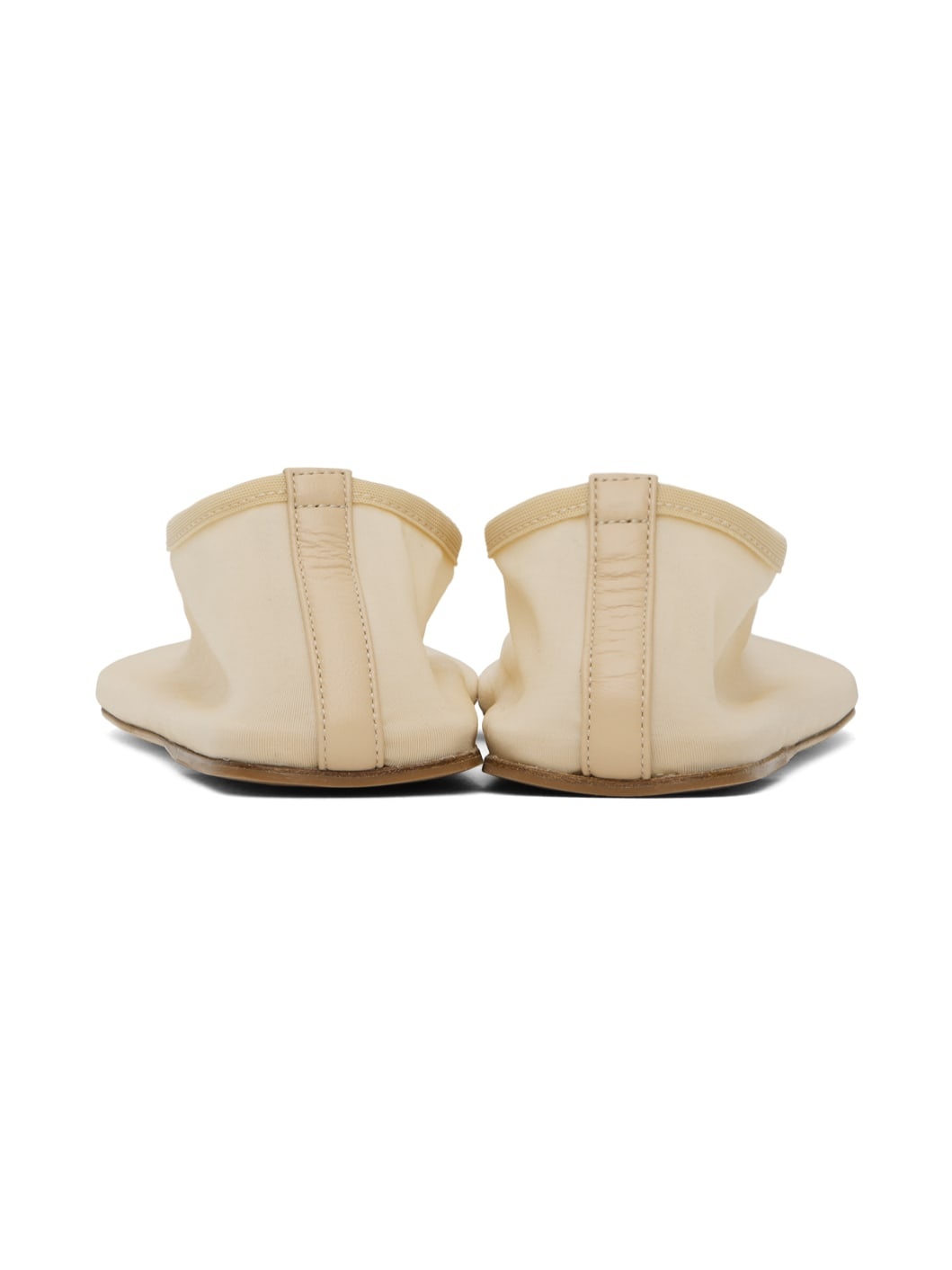 Beige Mesh Slippers - 2