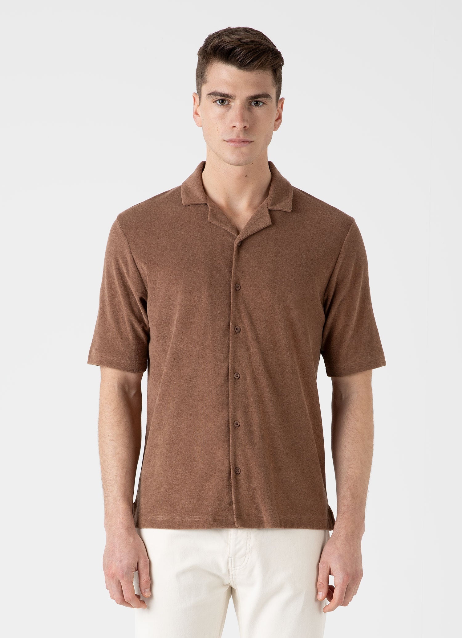 Towelling Camp Collar Shirt - 2