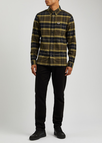 Fred Perry Checked logo flannel shirt outlook