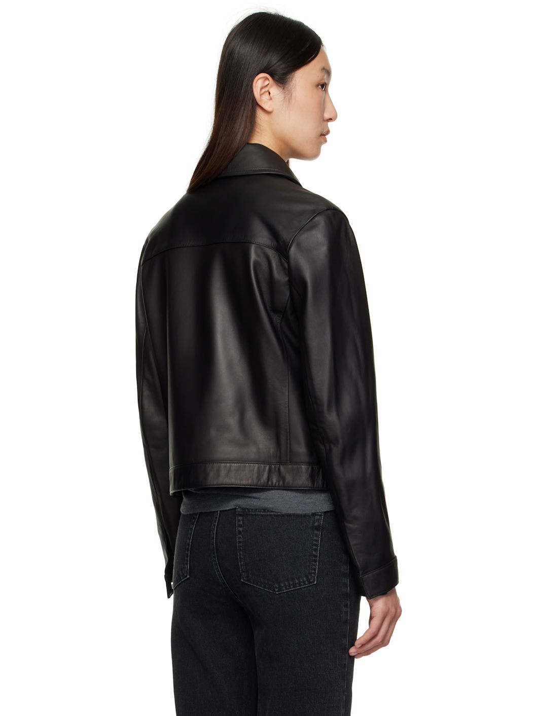 Black Ascot Leather Jacket - 3