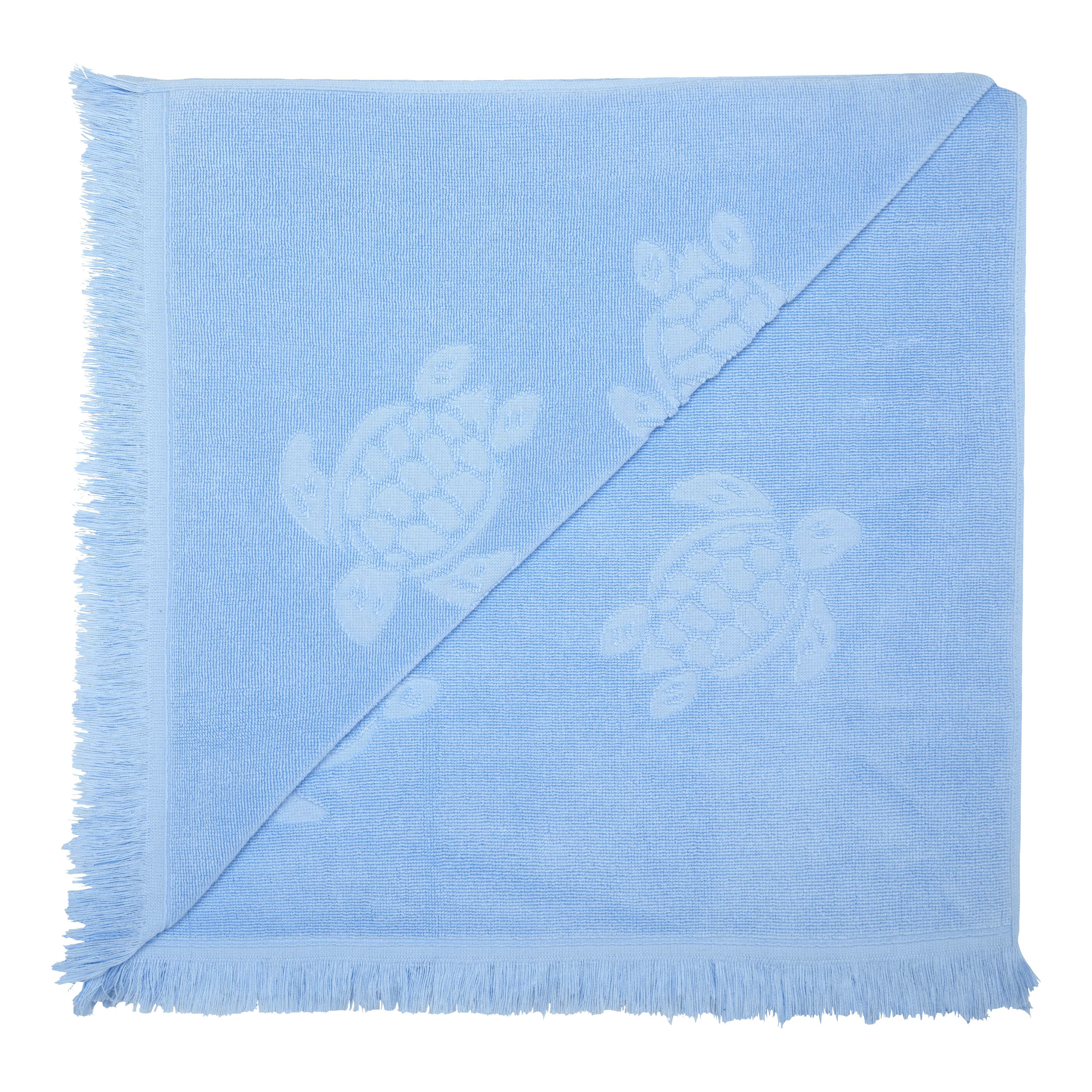 Beach Fouta in Organic Cotton Turtles Jacquard - 2