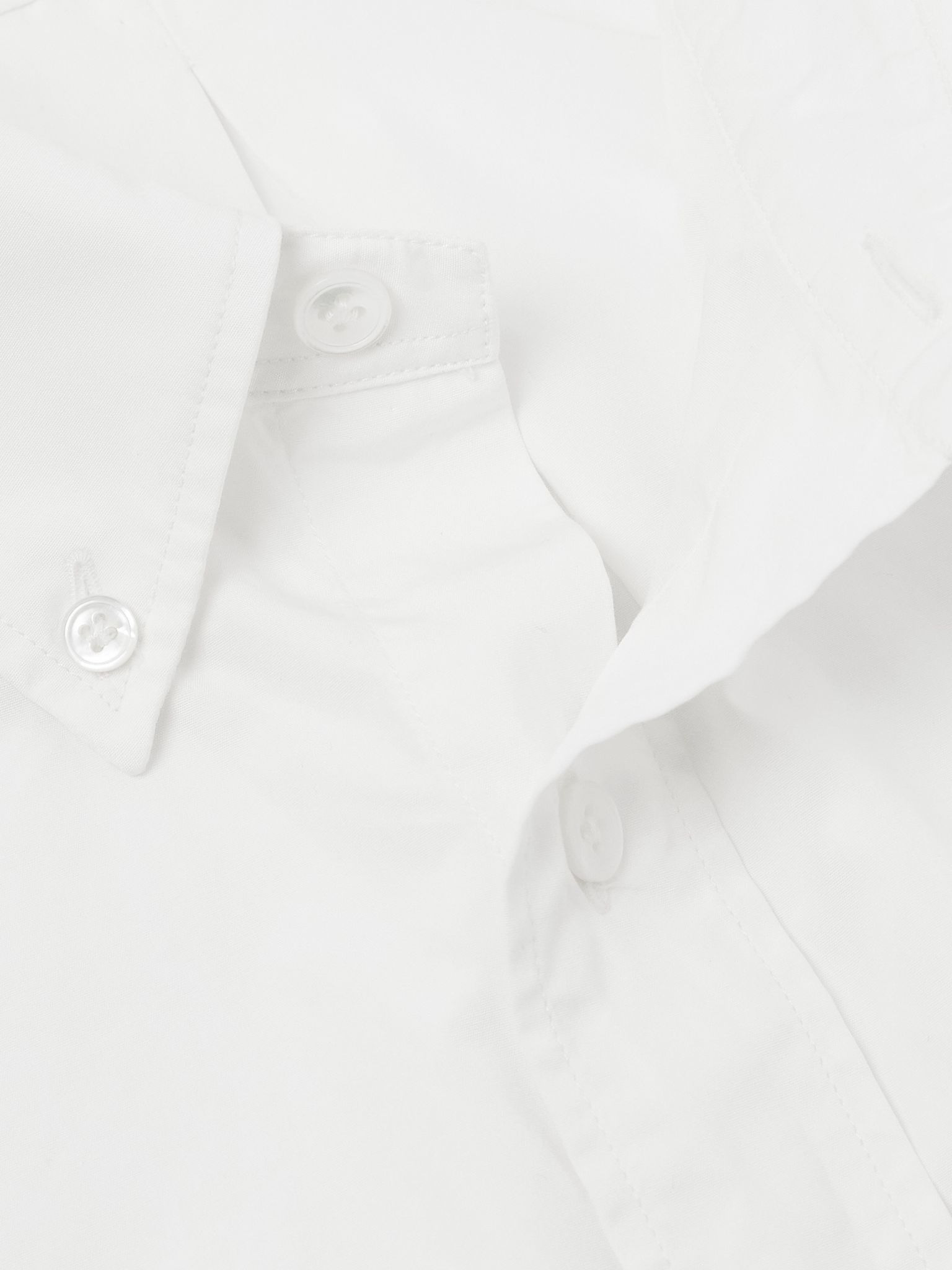 Button-Down Collar Cotton-Poplin Shirt White - 5