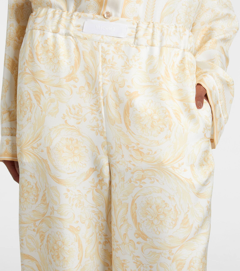 Underwater Barocco silk palazzo pants 4