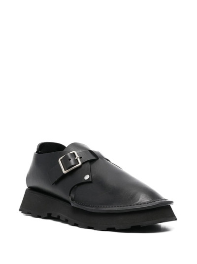 Jil Sander buckled leather monk shoes outlook