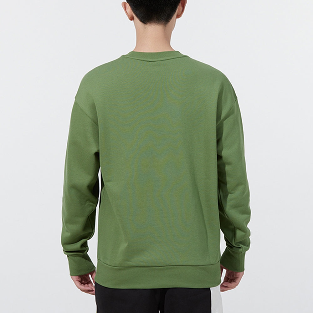 PUMA Contrasting Colors Zipper Pocket Sports Round Neck Pullover Green 535130-67 - 3