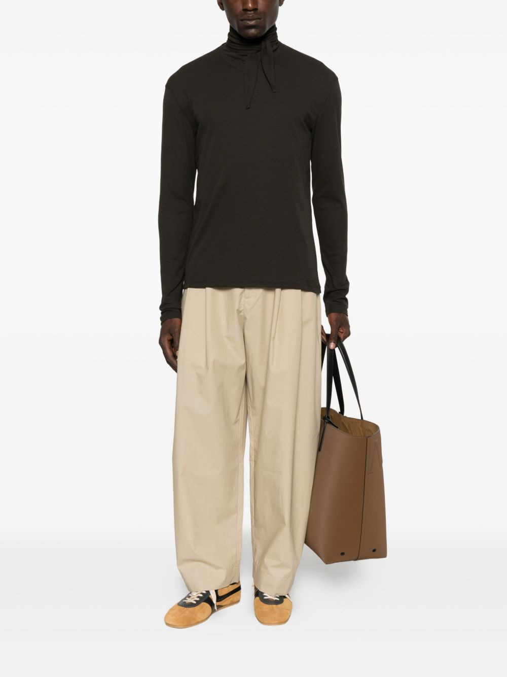 funnel-neck long-sleeve sweater - 2