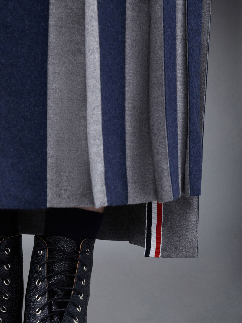 Wool Low Rise Ankle Length Pleated Skirt 5