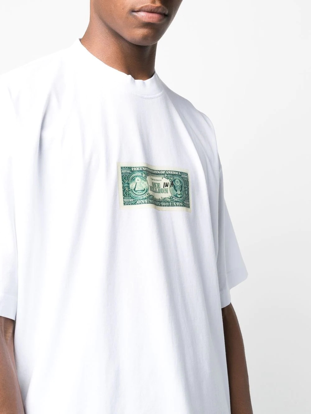 dollar-print oversized T-shirt - 6