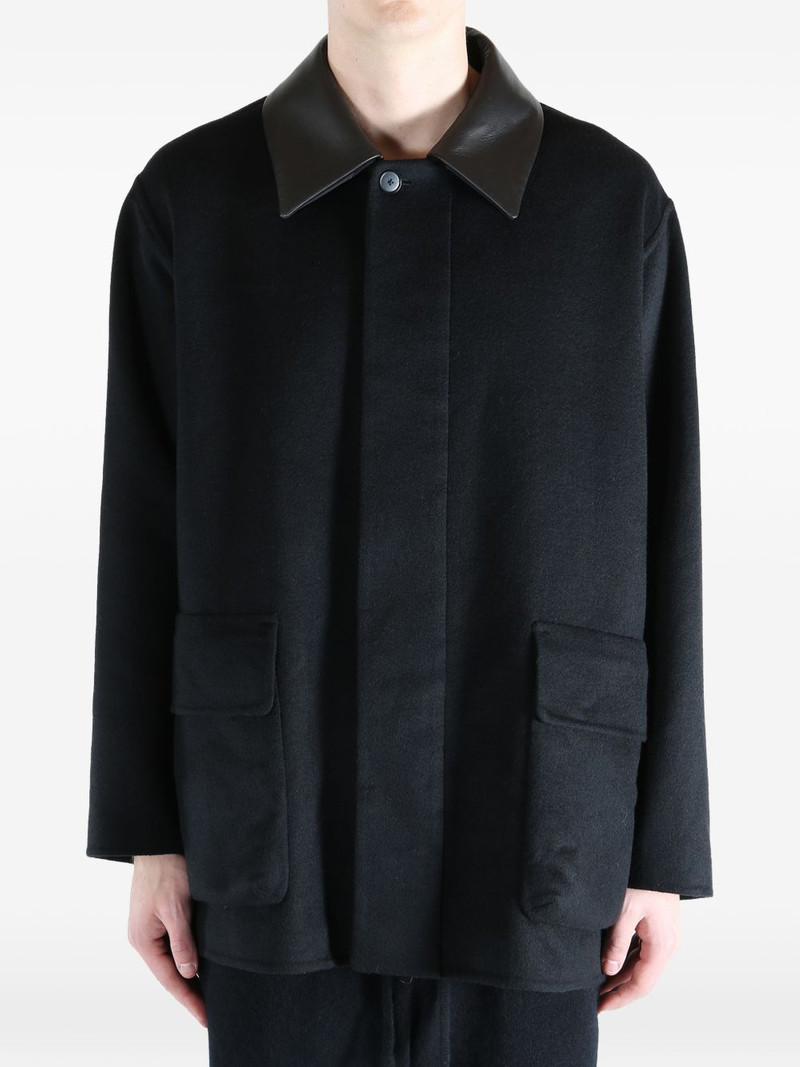 AURALEE contrast-collar pocket jacket outlook