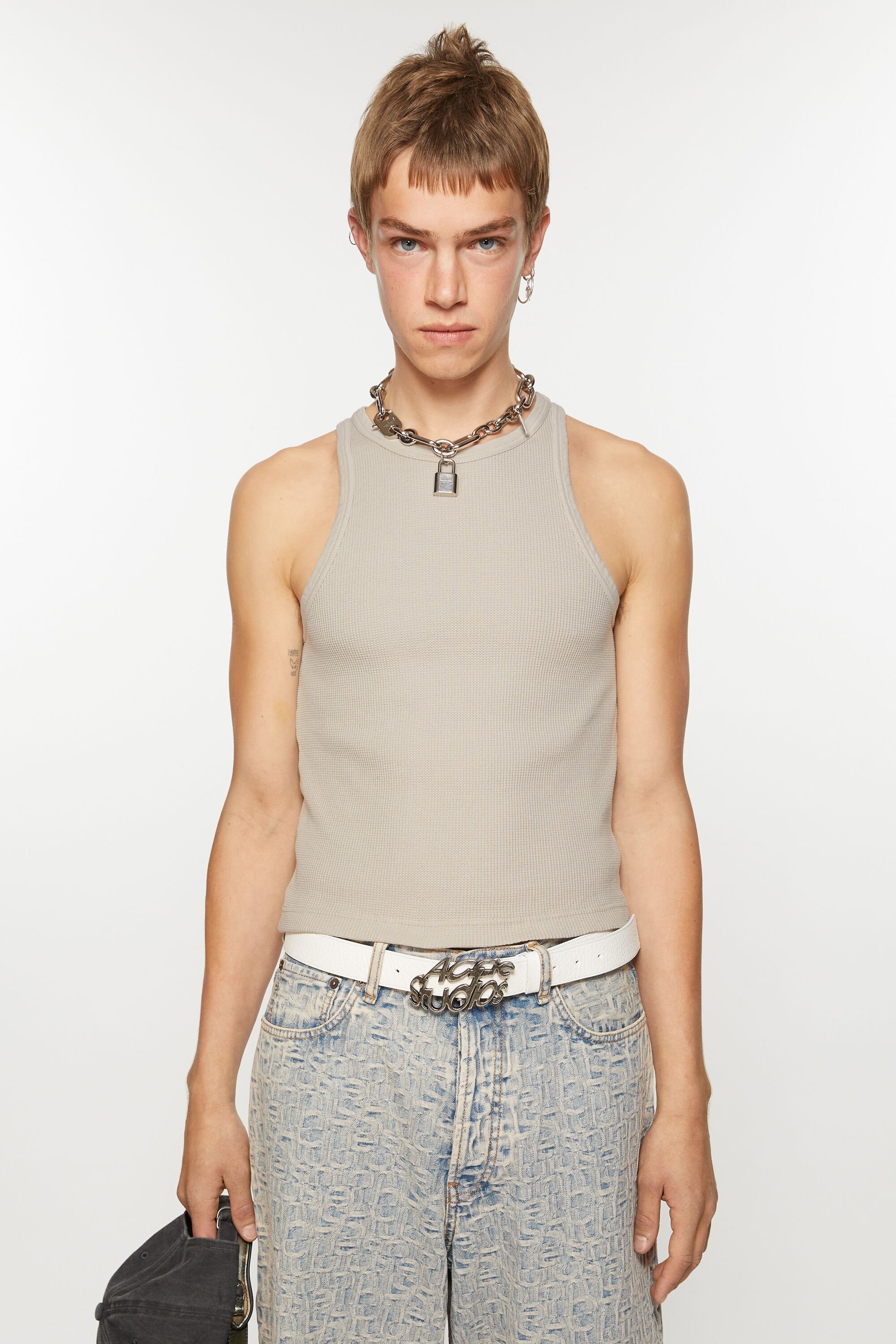 Tank top - Fitted unisex fit - Bright grey - 2