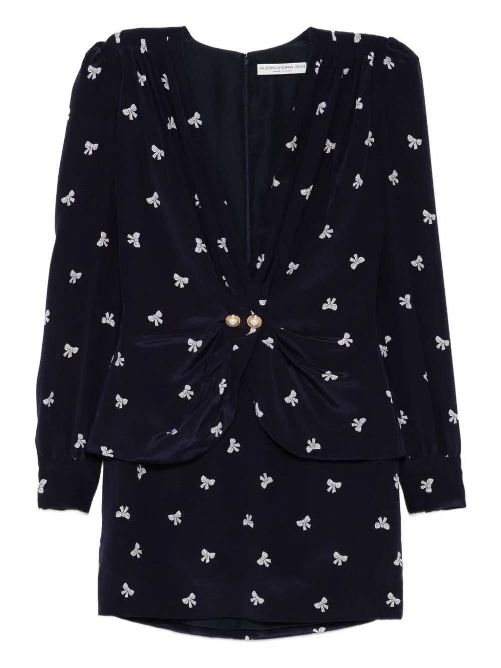 bow-print mini dress - 1