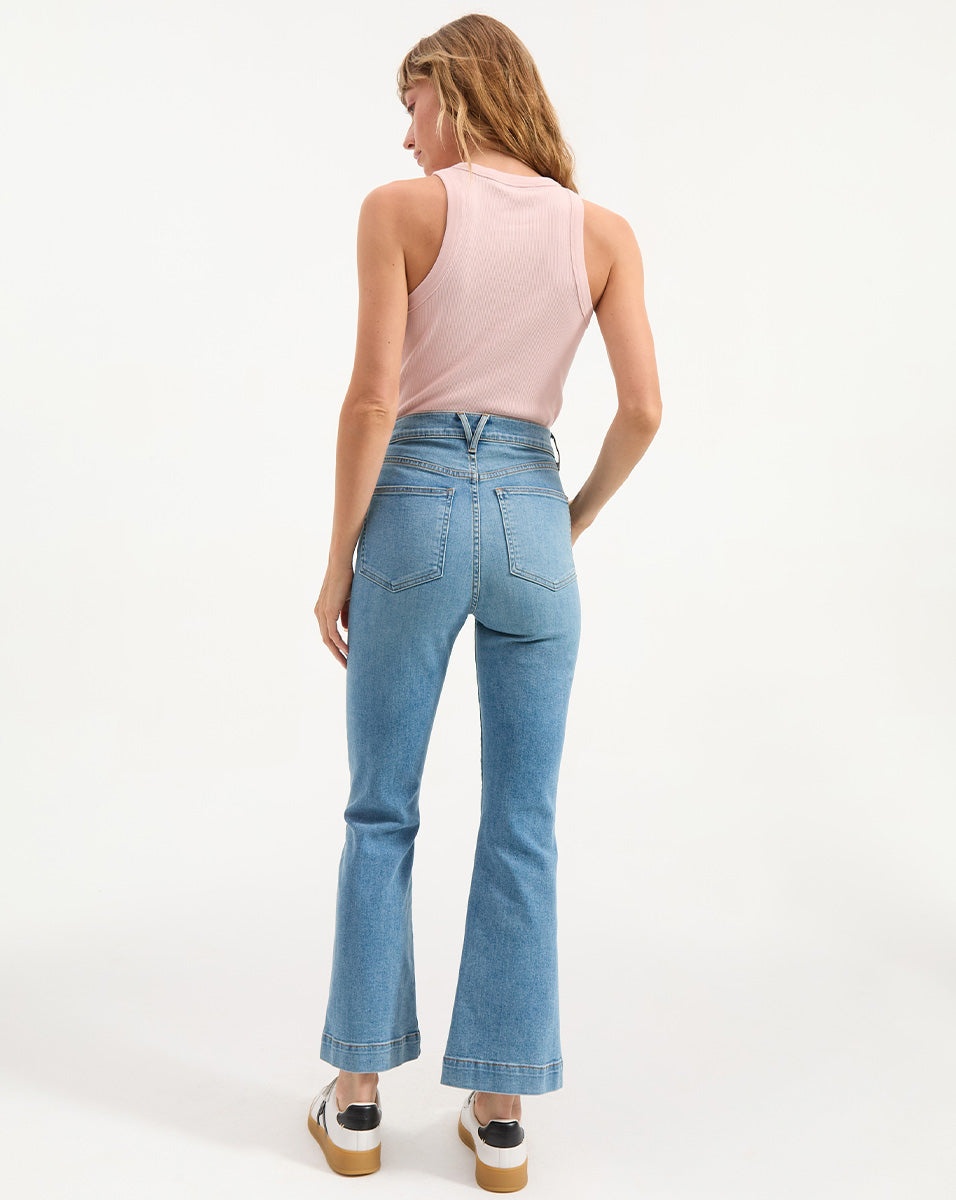 CARSON HIGH RISE ANKLE FLARE JEAN - 7