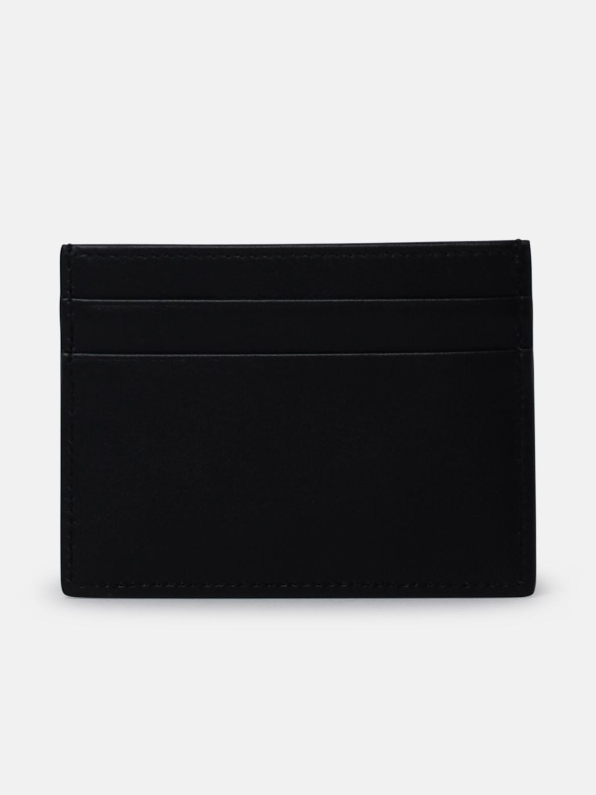 BLACK LEATHER CARD HOLDER - 3