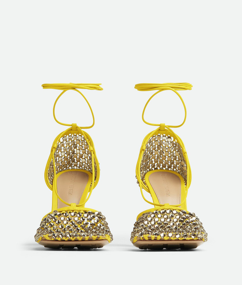 Bottega Veneta sparkle stretch lace-up sandal outlook