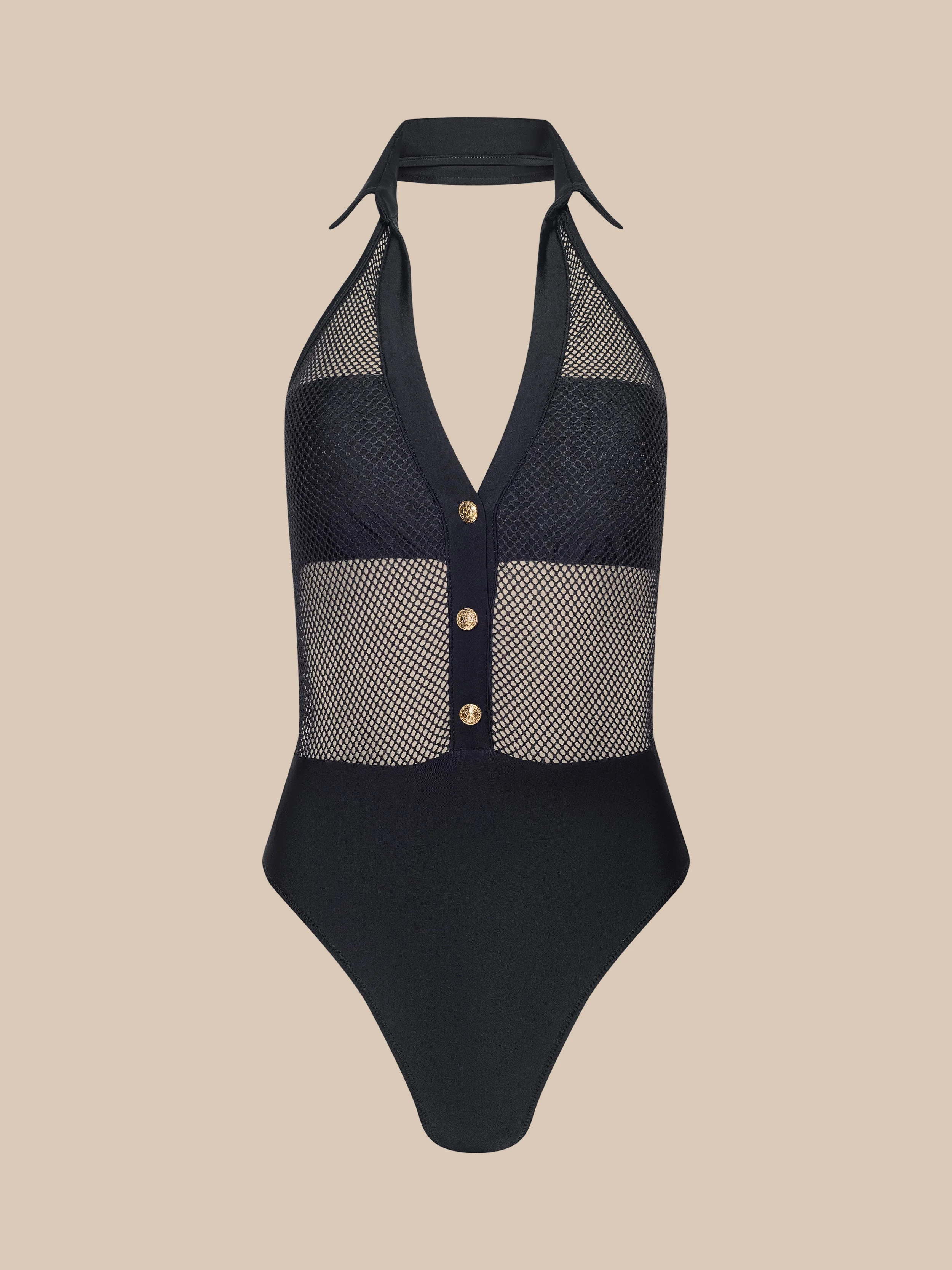 Natalya Collared One-Piece Swimsuit - 1