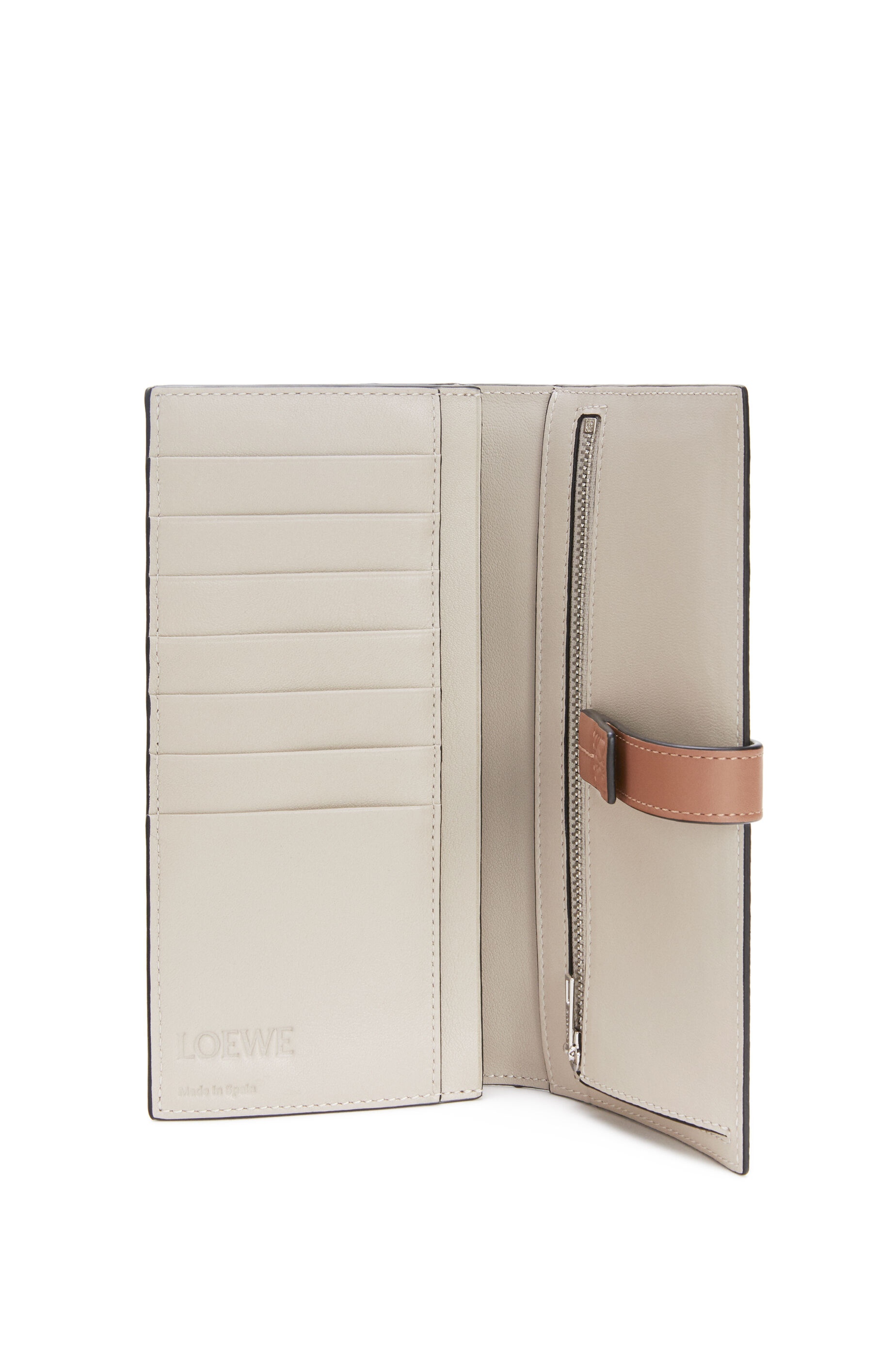 Large vertical wallet in soft grained calfskin - 2