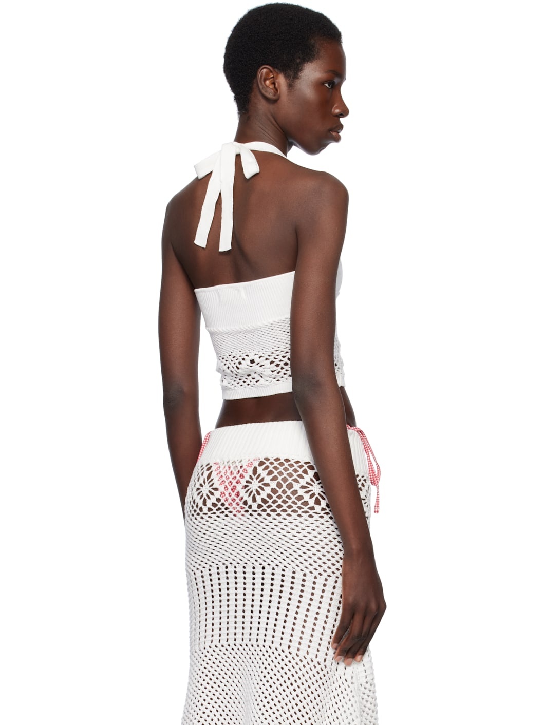 White Orchard Crochet Halter Top - 3
