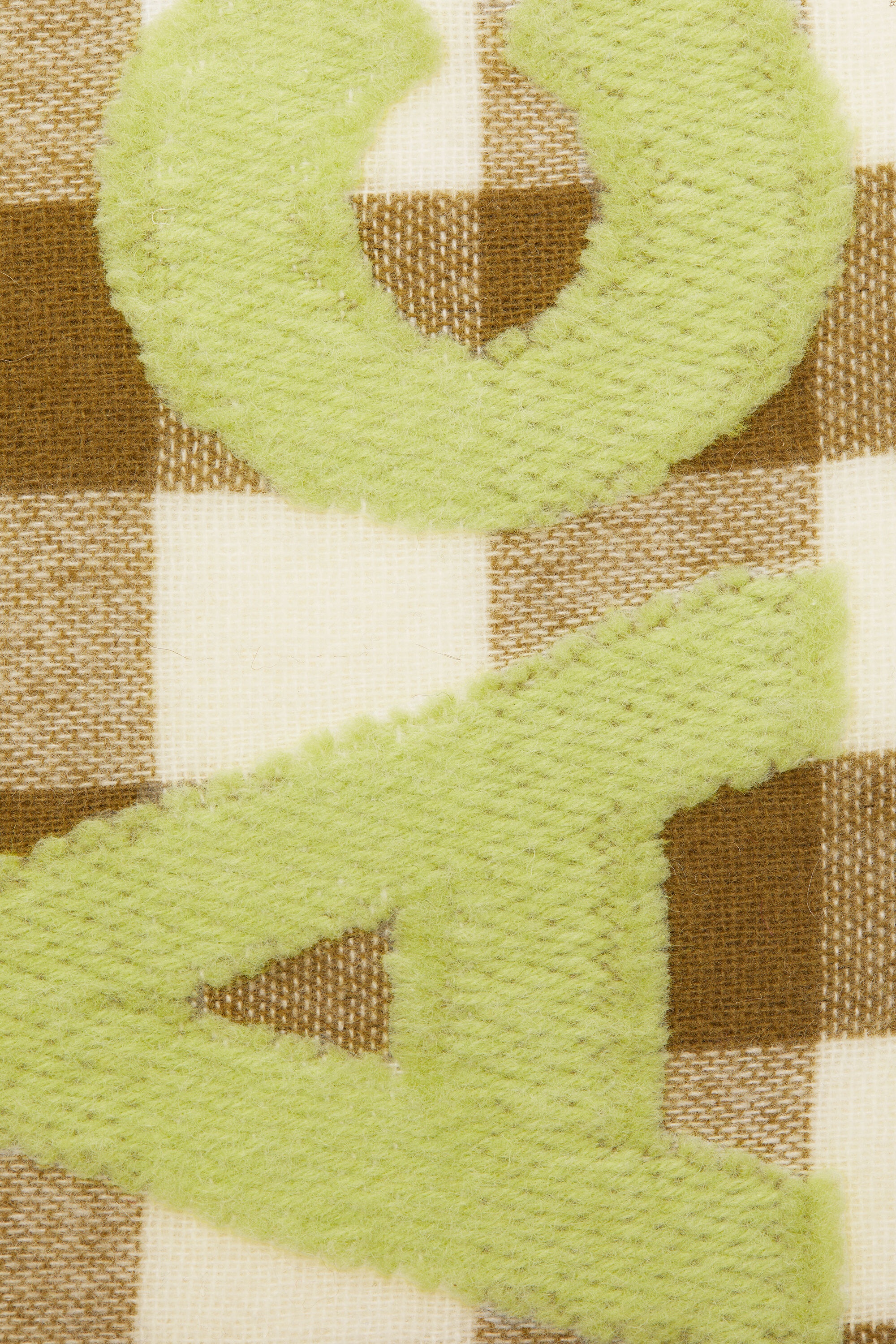 Check logo scarf - Narrow - Khaki/green - 5