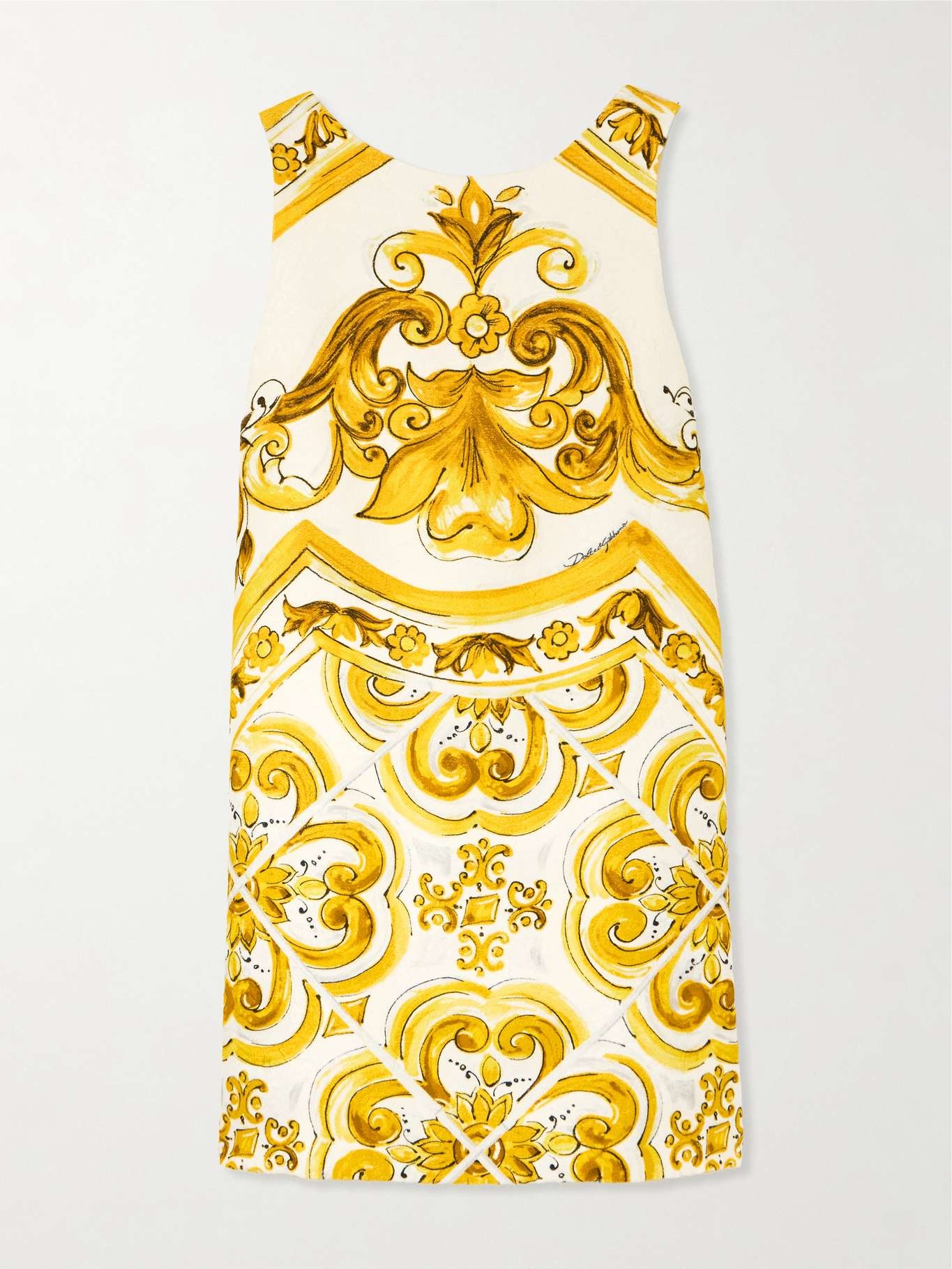 Maiolica printed brocade mini dress - 1