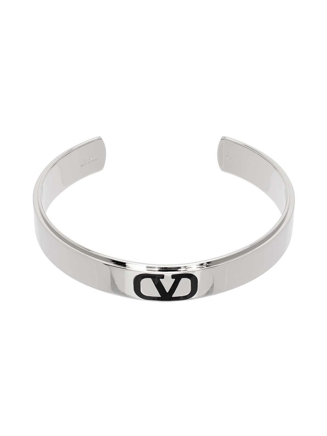 Silver & Black VLogo Signature Cuff Bracelet - 1