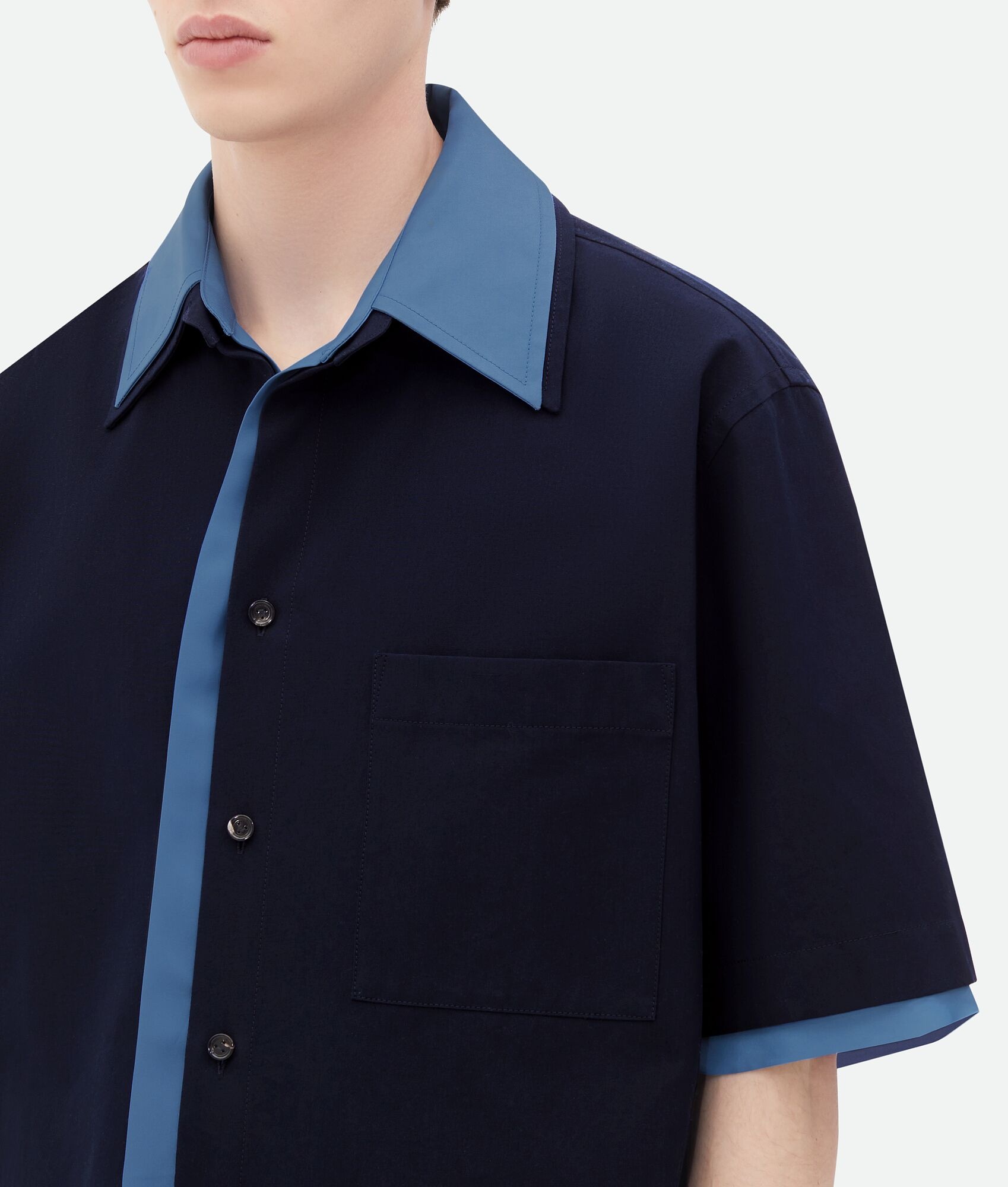Double Layer Cotton And Viscose Shirt - 4