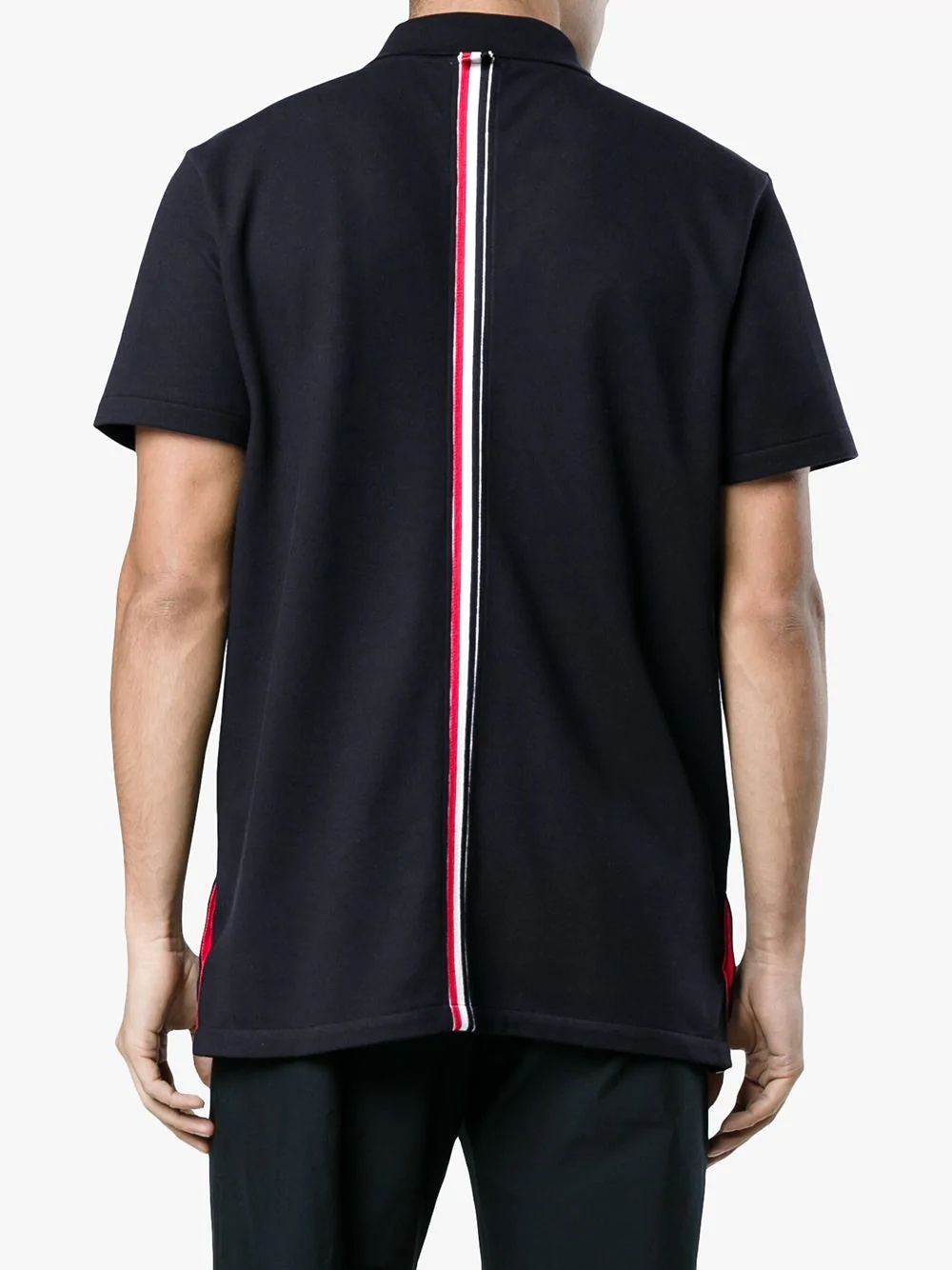 Center-Back Stripe Piqué Polo - 4