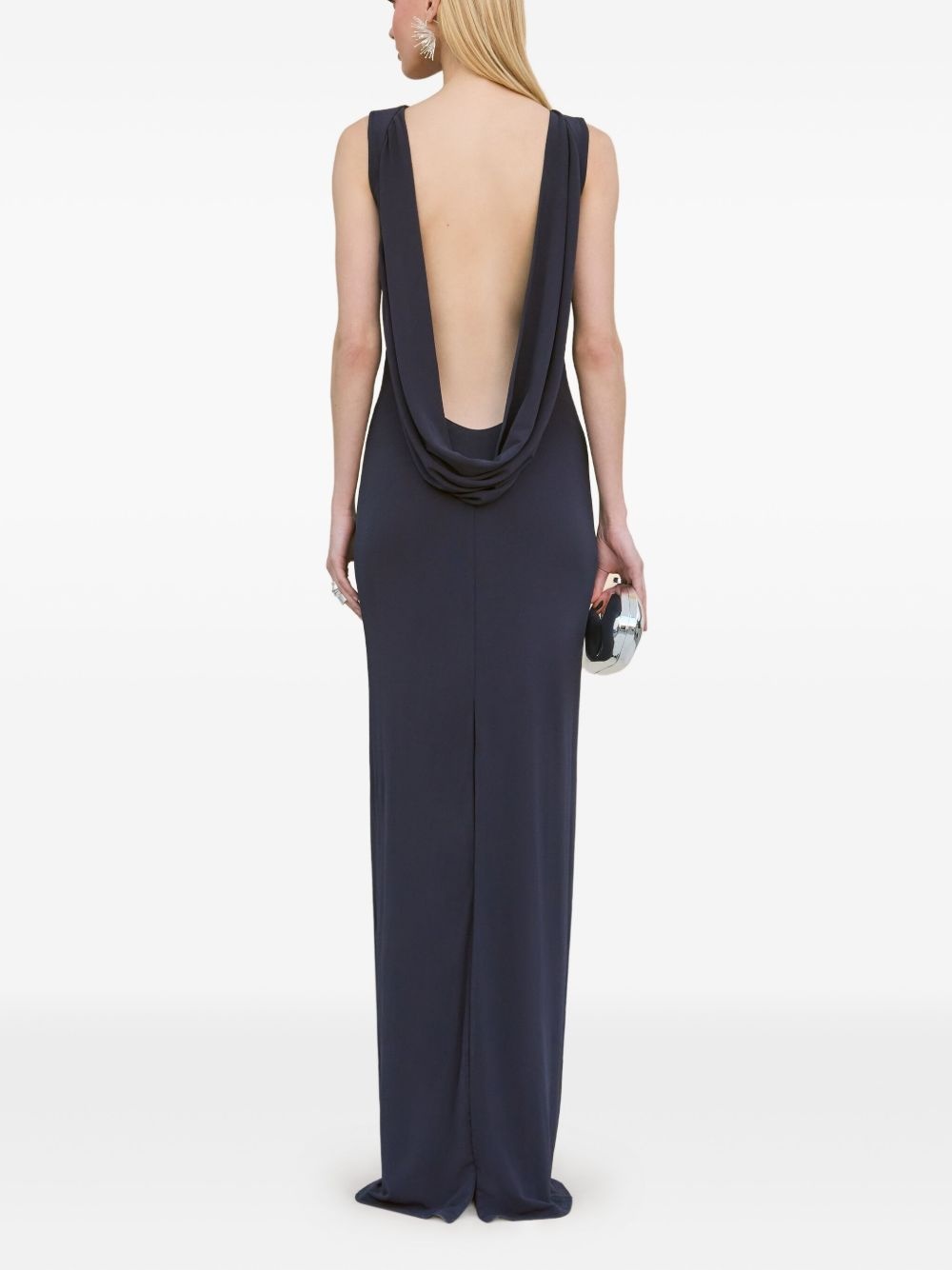 cowl-back sleeveless gown - 2
