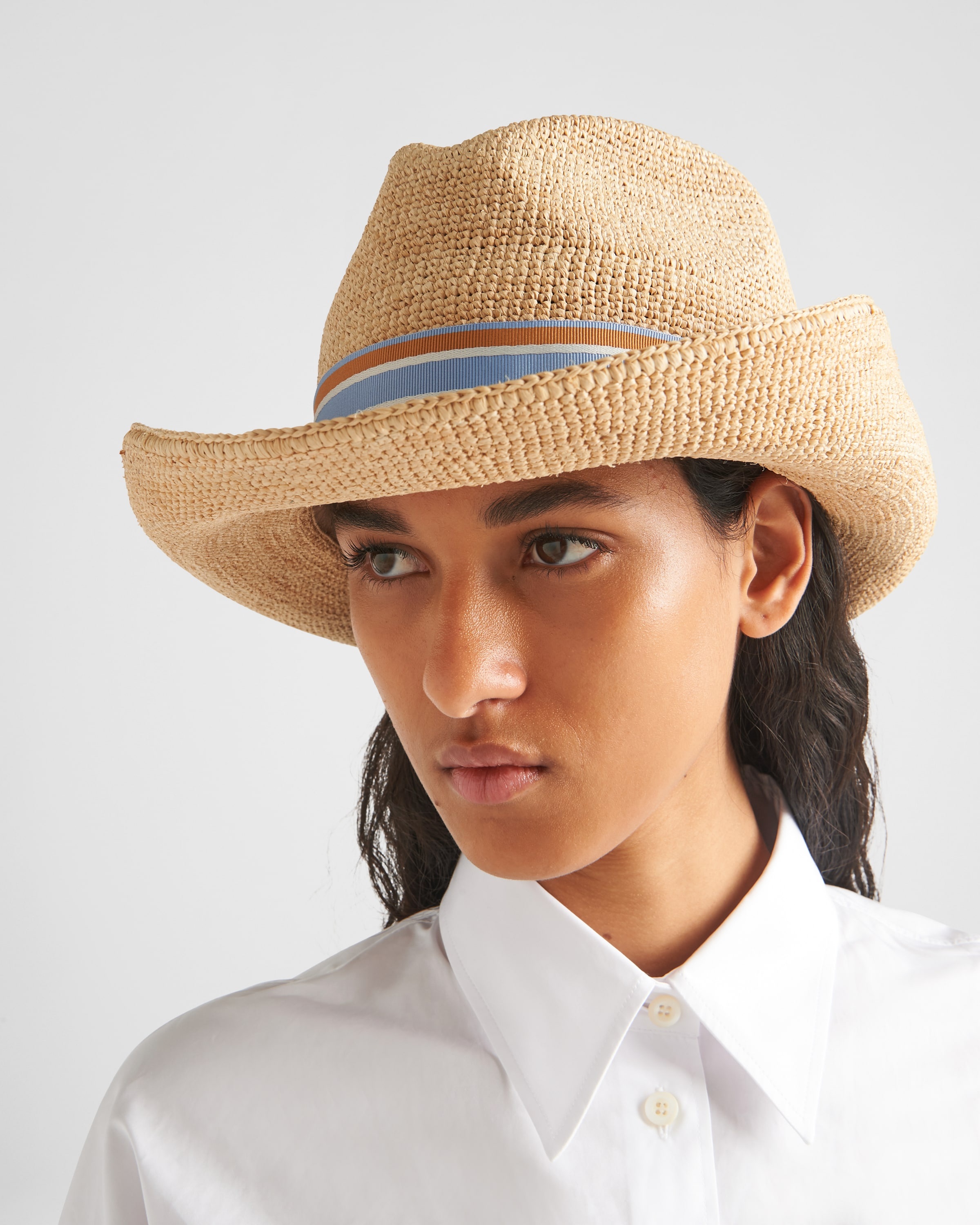Woven fabric hat - 2