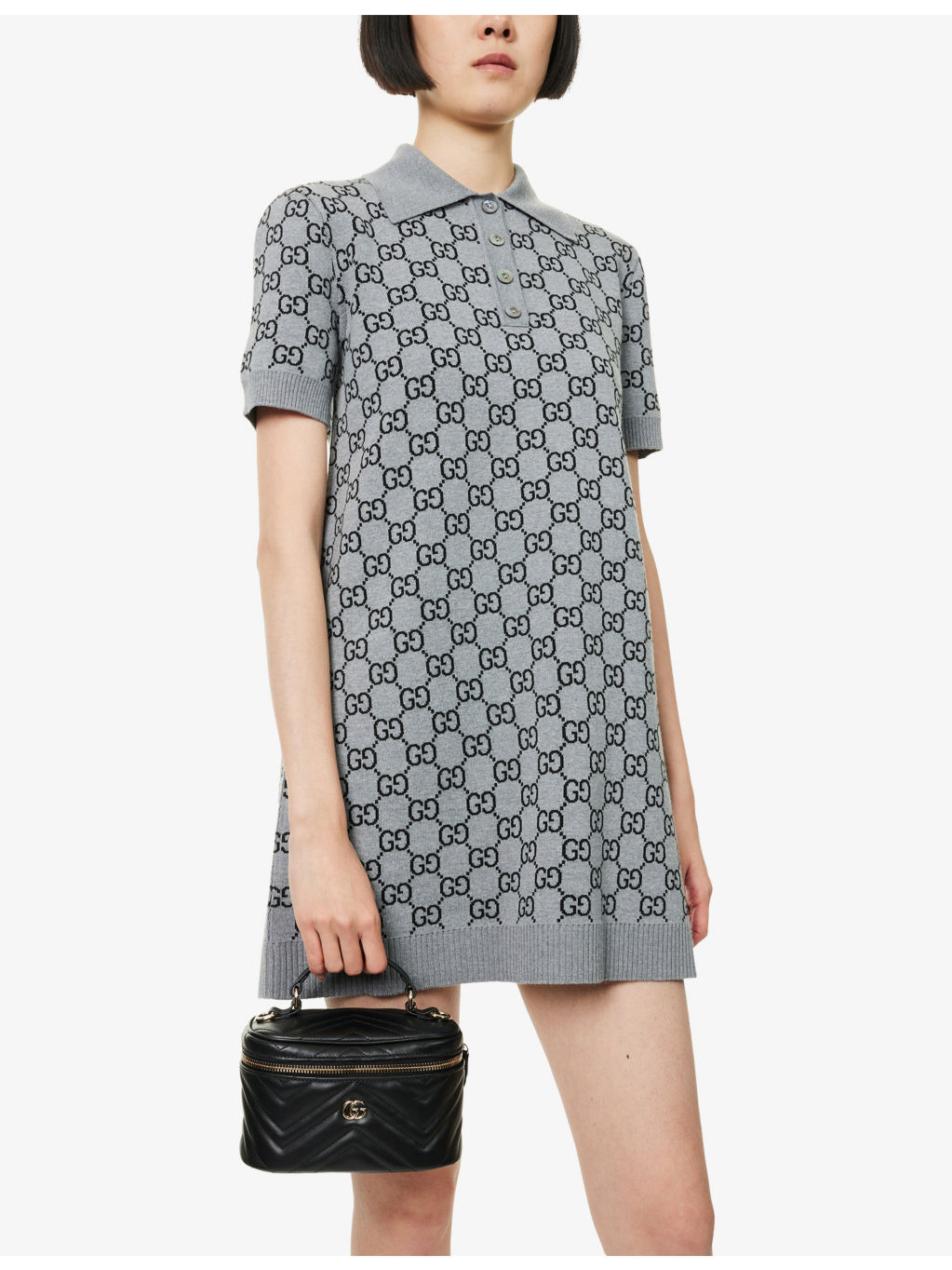 GG Marmont Leather Mini Vanity Shoulder Bag - 3