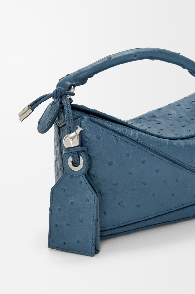 Mini Featherlight Puzzle bag in ostrich 10