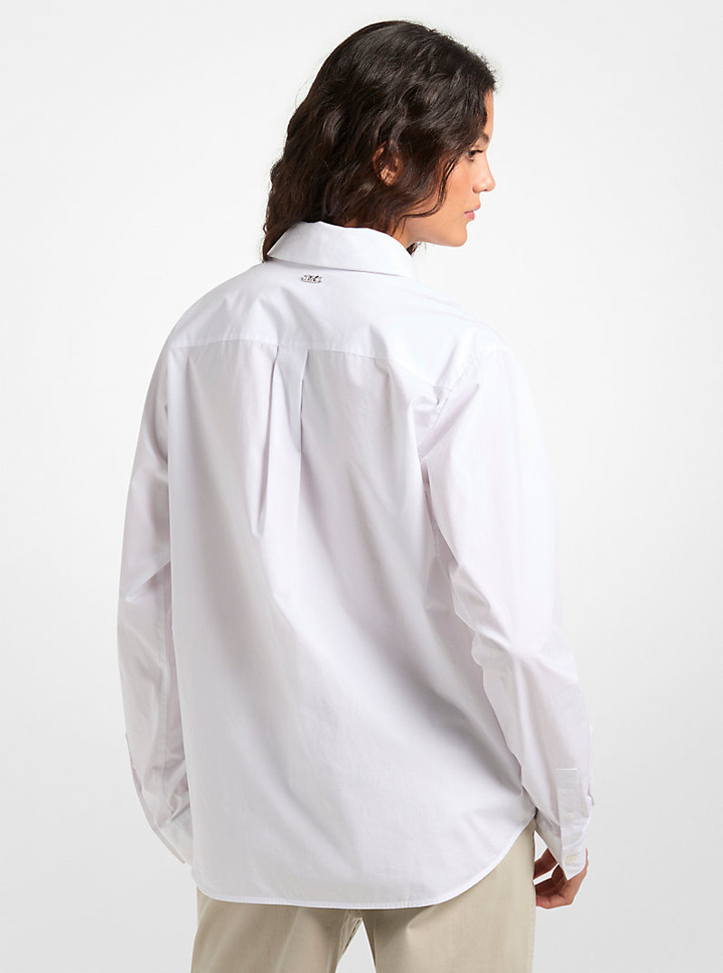 MICHAEL KORS Cotton Poplin Boyfriend Shirt outlook