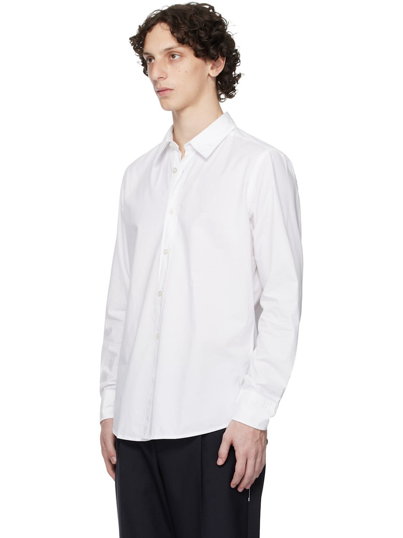 BOSS White Regular-Fit Cotton Poplin Shirt outlook