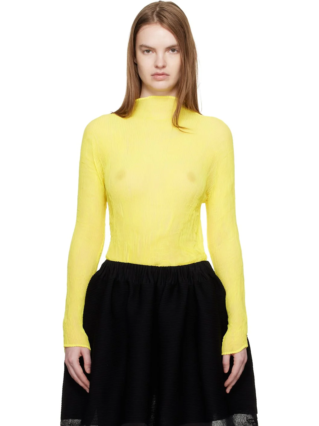 Yellow Chiffon Twist 3 Top - 1